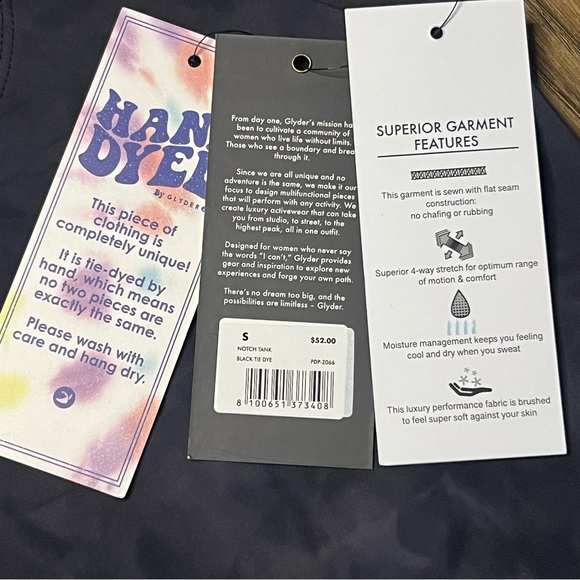 NWT Glyder Tie-dyed Racerback Tank-Sm - Picture 4 of 9